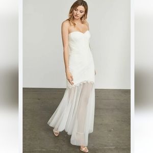 NWT BCBGMaxAzria Alyce bridal rehearsal reception lace tulle gown 2